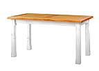 Rustikální jídelní stůl POPRAD WHITE MES02B 160x80 cm