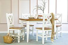 Rustikální jídelní stůl POPRAD WHITE MES03A 140X80 cm