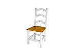 Rustikální jídelní židle Classic Wood WHITE SIL01