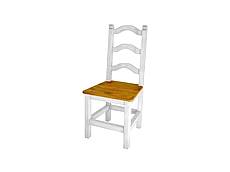 Rustikální jídelní židle Classic Wood WHITE SIL01