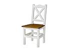 Rustikální jídelní židle Classic Wood WHITE SIL02