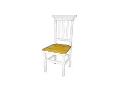 Rustikální jídelní židle Classic Wood WHITE SIL04