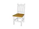 Rustikální jídelní židle Classic Wood WHITE SIL05