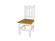 Rustikální jídelní židle Classic Wood WHITE SIL05