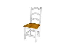 Rustikální jídelní židle POPRAD WHITE SIL01