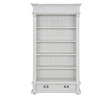 Rustikální knihovna Classic Wood WHITE REG03