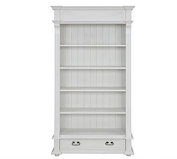Rustikální knihovna Classic Wood WHITE REG03