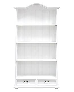 Rustikální knihovna Classic Wood WHITE REG105