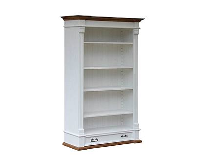 Rustikální knihovna SWEET HOME REG61 BÍLÁ ZÁDA