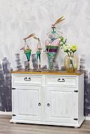 Rustikální komoda Classic Wood WHITE COM102
