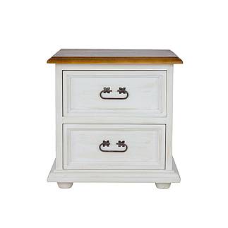 Rustikální komoda Classic Wood WHITE COM112