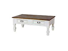 Rustikální konferenční stolek Classic Wood WHITE MES07A