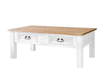 Rustikální konferenční stolek Classic Wood WHITE MES07B