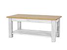 Rustikální konferenční stolek Classic Wood WHITE MES14A