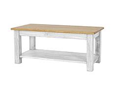 Rustikální konferenční stolek Classic Wood WHITE MES14A