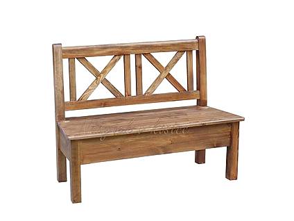 Rustikální lavice z masivu MEXICANA BAX25 120 cm lak