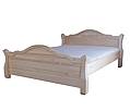 Rustikální manželská postel ALBA - 160 x 200 cm, Bez povrchové úpravy