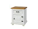 Rustikální noční stolek Classic Wood WHITE COM115