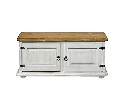 Rustikální předsíňová skříňka Classic Wood WHITE GAB05