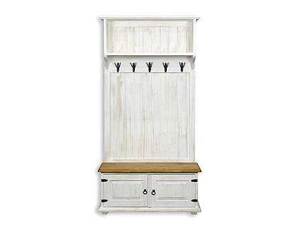 Rustikální předsíňová stěna Classic Wood WHITE GAB01