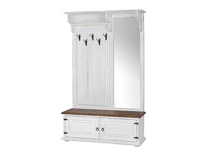 Rustikální předsíňová stěna Classic Wood WHITE GAB02