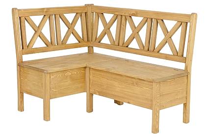 Rustikální rohová lavice Classic Wood SIL19 150x230 cm