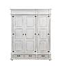 Rustikální šatní skříň Classic Wood WHITE SZY08/2