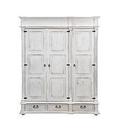Rustikální šatní skříň Classic Wood WHITE SZY08/2