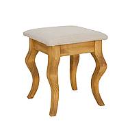 Rustikální taburet Classic Wood LUD16 čalouněný