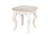 Rustikální taburet Classic Wood WHITE LUD16 čalouněný