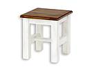 Rustikální taburet Classic Wood WHITE SIL21