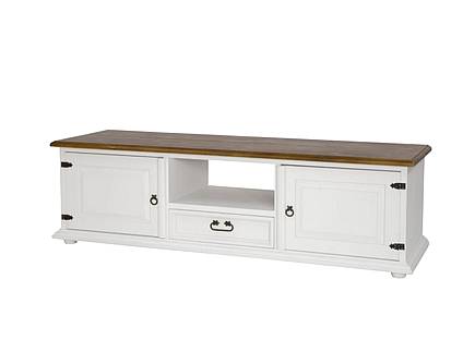 Rustikální TV stolek Classic Wood WHITE RTV03