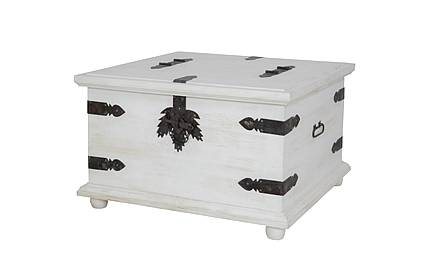Rustikální úložná truhla Classic Wood WHITE COS06