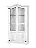 Rustikální vitrína Classic Wood WHITE VIT112