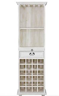 Rustikální vitrína Classic Wood WHITE VIT14