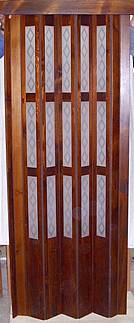 Shrnovací dveře dřevěné 359 hnědé 60 x 197