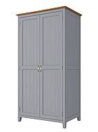 Skříň LEVANDE AIR W2P s policemi: šedomodrá