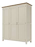 Skříň LEVANDE W3P AIR z masivu krémová