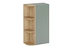 Skříňka do koupelny ASTER zelená/dub cremona s regálem