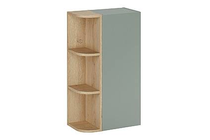 Skříňka do koupelny ASTER zelená/dub cremona s regálem