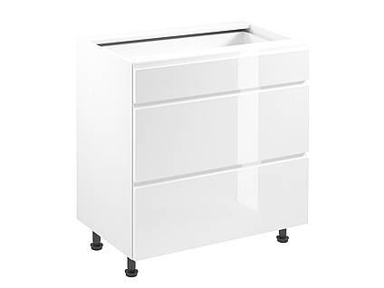 Spodní kuchyňská skříňka šuplíková Aspen D80S3 - bílá