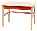 Stůl zásuvkový MARIO native - červená