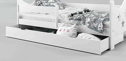 Šuplík pod dětskou postel: bílá