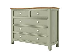 Šuplíková komoda Levande K8P5S z masivu olivová