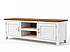 TV stolek LEVANDE bílý K6P SLIM s dubovou deskou:bílá
