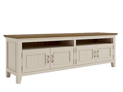 TV stolek LEVANDE K5P z masivu krémový