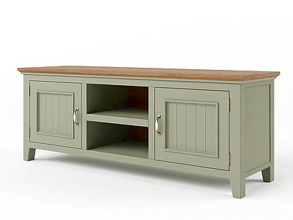 TV stolek LEVANDE SLIM K6P z masivu olivový