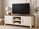 TV stolek Provence SLIM K6P z masivu krémový