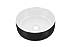 Umyvadlo na desku SIMPLE 8 - WHITE/BLACK - 36 cm