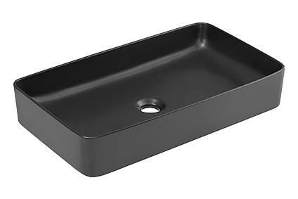 Umyvadlo na desku SLIM 2 BLACK 60 - 61 cm